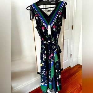 Ann Taylor Floral border wrap dress Sz 6